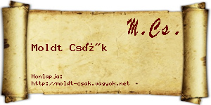 Moldt Csák névjegykártya